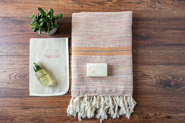 Classic Italian Kitchen Hand Towels - Herringbone