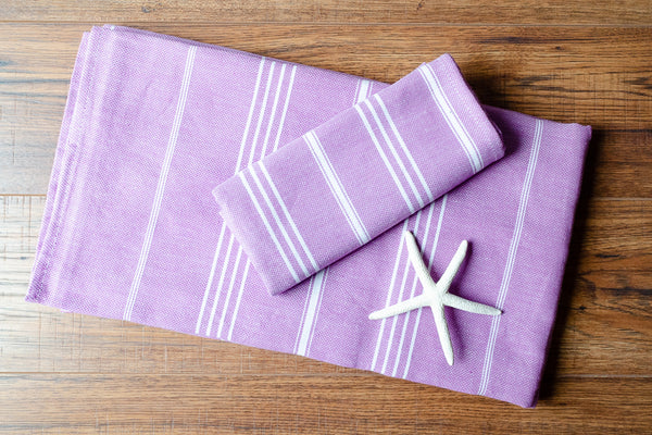 Fringeless Turkish Towels - Indigo Traders